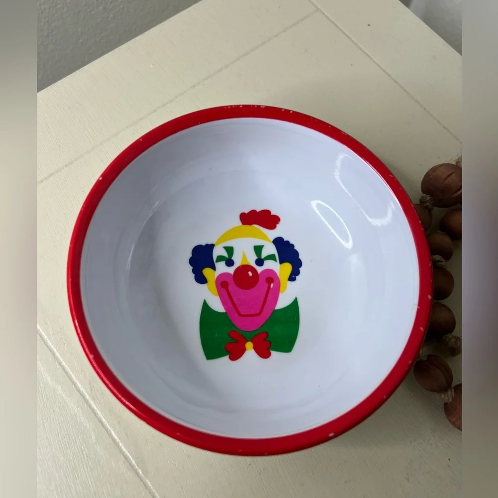 VINTAGE Small Fry Originals K-5 Clown Bowl Taiwan Plastic Collectible Bo…
